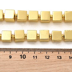 Стеклянные бусины с гальваническим покрытием  EGLA-F166-03B-G