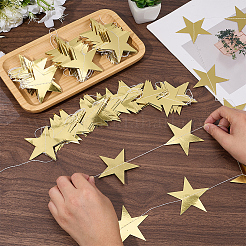 10 шт. бумажные звездные поздравительные баннеры&nbsp;AJEW-CN0005-40B