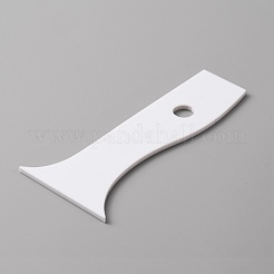 アクリルスクレーパーツール  ホワイト  116x52x2.9mm  穴：10mm&nbsp;AJEW-WH0043-83D