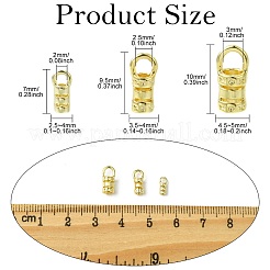 30шт. 3 стиля латунный наконечник шнура&nbsp;FIND-CJ0004-61