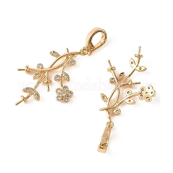 Ganci a perno in ottone Shegrace con micro pavé di zirconi cubici&nbsp;XGRQ5S715-848-G