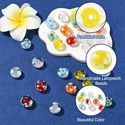 28pcs 7 Arten handgemachte Bunte Malerei-Perlen&nbsp;LAMP-CJ0002-92