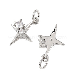 Shegrace Messing-Anhänger mit Mikropavé-Fassung aus klaren Zirkonia&nbsp;XGRQ4N986-735P