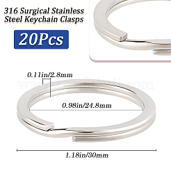 Застежки для брелоков из хирургической нержавеющей стали 316 STAS-BBC0005-81B