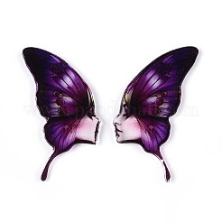 Крылья бабочки из эпоксидной смолы с кабошонами в виде женского лица RESI-N045-05A