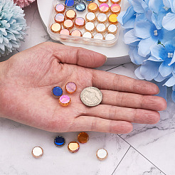 40шт 4 цвета гальванические стеклянные бусины EGLA-BT0001-01