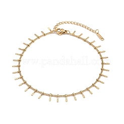 Браслеты с подвесками-кисточками из нержавеющей стали 304&nbsp;BJEW-G759-04G