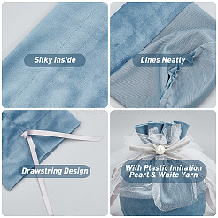 12 шт. бархатные подарочные мешочки для украшений на шнурке TP-NB0001-30D