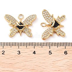 Porte micro ouvrent pendentifs zircone cubique en laiton de placage&nbsp;KK-M280-13G-02