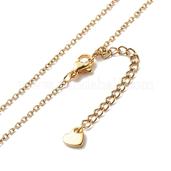 Колье с кулоном в виде креста из кубического циркония цвета фуксии&nbsp;NJEW-JN04084