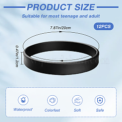 12шт. силиконовый шнур-браслет со словом&nbsp;BJEW-CN0001-05B