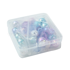 40шт 10 стиля непрозрачные акриловые бусины&nbsp;MACR-FS0001-65