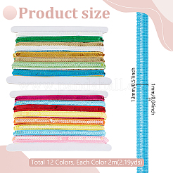 24м 12-х цветные полиэстеровые ленты OCOR-PH0005-81