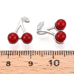 Подвески из латуни с микропаве из кубического циркония и смолы&nbsp;KK-T074-65P