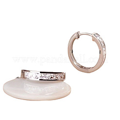 Серьги-кольца из сплава с кристаллами и стразами FS-WGDB9A7-01