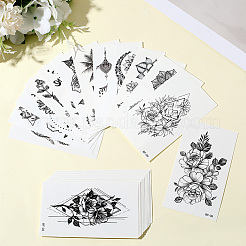 Съемные временные водонепроницаемые татуировки бумажные наклейки DIY-WH20009-94B