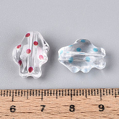 Печатные прозрачные акриловые бусины&nbsp;TACR-T029-11M