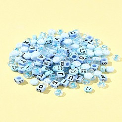 200шт акриловые бусины SACR-FS0001-31