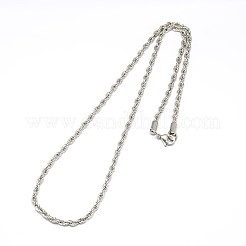 Collana alla moda in acciaio inossidabile 304 con catena a corda&nbsp;STAS-A028-N052