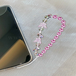 1 шт. пластиковые фиолетовые ремешки для мобильного телефона&nbsp;HJEW-LP0002-34