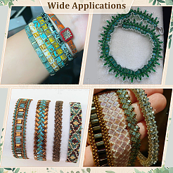 240 шт. 12-х цветные стеклянные бусины с тремя отверстиями&nbsp;SEED-ME0001-10B