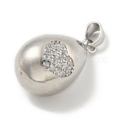 Покрытие стойки латунь микропаве прозрачные подвески из кубического циркония&nbsp;KK-E114-02P-04