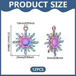 12шт радужные подвески из сплава&nbsp;FIND-LP0001-55