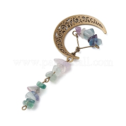 Подвесные украшения из натуральной ракушки/флюорита/солнечного камня/красной яшмы HJEW-JM02518