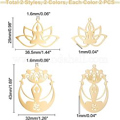 8 шт. 4 стиля подвески из нержавеющей стали 201&nbsp;STAS-UN0033-89