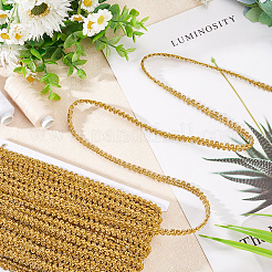 Блестящая металлизированная полиэстеровая плетеная кружевная отделка OCOR-WH0060-46B