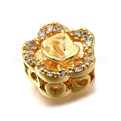 Латунные микропаве прозрачные многонитевые звенья из циркония&nbsp;KK-F913-18G