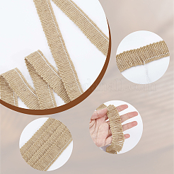 Джутовая лента с кисточками&nbsp;OCOR-WH20006-04D