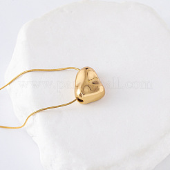 3 шт. минималистичные европейские ожерелья из нержавеющей стали с нерегулярной полировкой в форме сердца для женщин YJ1640