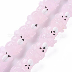 Прозрачные бусинки лэмпворк ручной работы бугристые нити LAMP-T007-19-B08