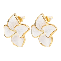 Серьги-гвоздики с эмалированными цветами из нержавеющей стали 304&nbsp;LS-EJEW-A138-02G