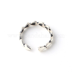 925 регулируемое открытое кольцо-манжета из стерлингового серебра для женщин AK6483