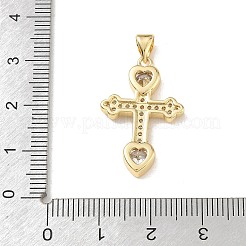 Pendentifs en laiton de Pâques avec zircon cubique transparent&nbsp;KK-A303-09D-G