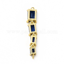 Breloques de connecteur en laiton pavé de zircone cubique&nbsp;KK-G458-01G-03