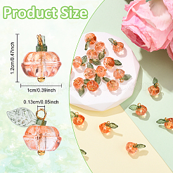 20 шт. Прозрачные стеклянные подвески&nbsp;PALLOY-YW00094