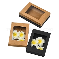 12 шт. 2-х цветные складные креативные коробки из крафт-бумаги CON-YW0001-80