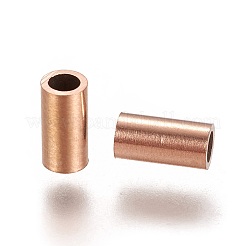 Placcatura ionica (ip) perle di tubo in acciaio inossidabile 304&nbsp;LS-STAS-L216-23E-RG