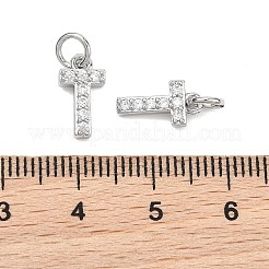 Pendentifs en laiton Shegrace avec micro-pavé de zircone cubique transparente&nbsp;XGRQ29361-394P-T