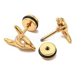 Серьги-гвоздики из нержавеющей стали 304 с ионным покрытием (IP) EJEW-Z034-14G