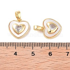 Латунные микропаве прозрачные подвески с фианитом&nbsp;KK-B102-23G