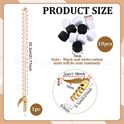 Urna con colgante de acero inoxidable 304 con forma de ala para cenizas&nbsp;NJEW-FG0001-28G