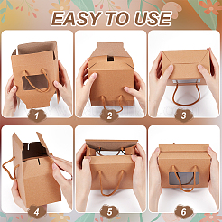 Картонные подарочные коробки с ручками&nbsp;CON-WH0086-136B