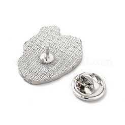 Hunde-Emaille-Anstecknadel mit Messing-Schmetterlingsverschlüssen&nbsp;JEWB-A006-06F