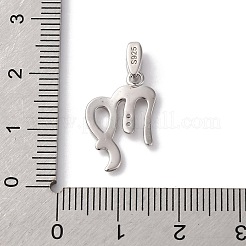 925 подвеска из стерлингового серебра с прозрачным микропаве и цирконием&nbsp;STER-H117-01P-06