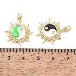 Pendentifs en laiton zircon cubique transparent&nbsp;CU-CBADD0C-01G