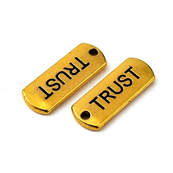 Тибетский стиль сплава прямоугольник с подвесками слова целевые&nbsp;LS-TIBEP-Q043-062AG-RS